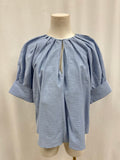 A.L.C. Light Blue Box Pleat Blouse