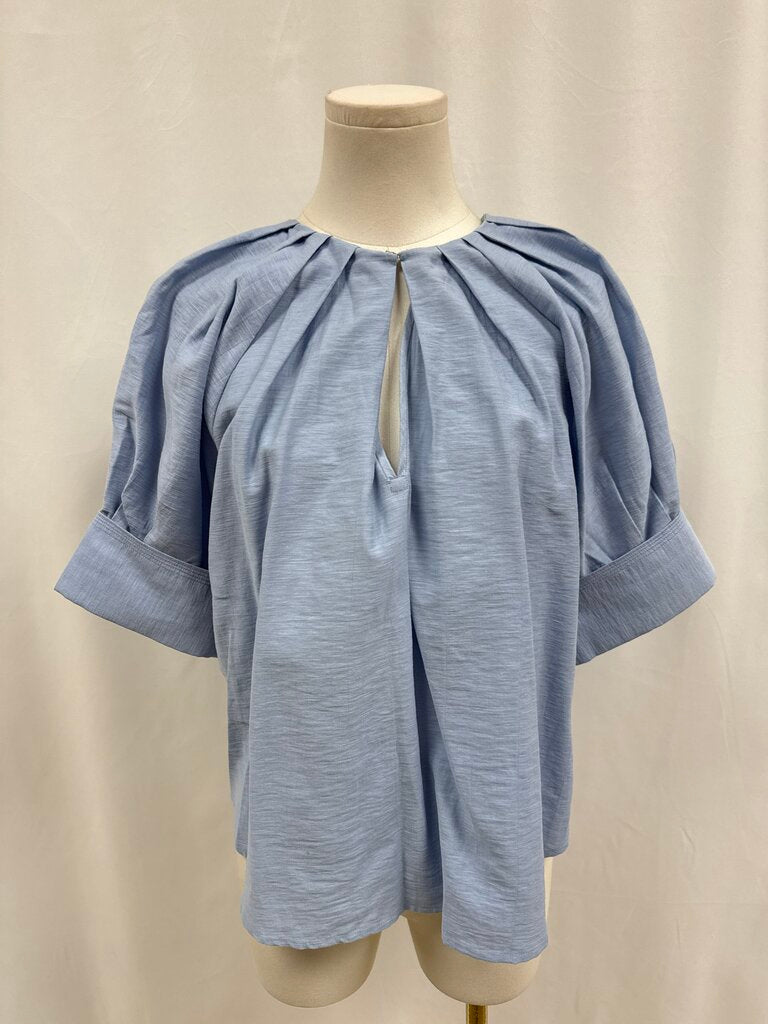 A.L.C. Light Blue Box Pleat Blouse