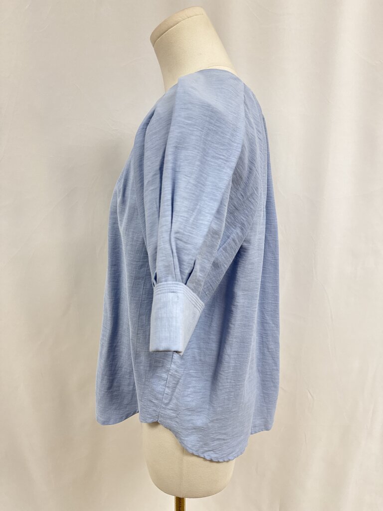 A.L.C. Light Blue Box Pleat Blouse