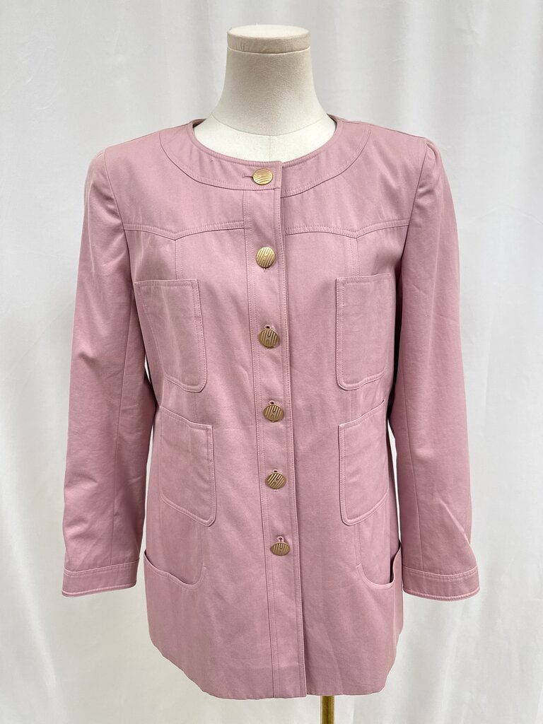 Chanel Pink Quartz Vintage Cotton Blazer Spring 2002 (As Is)