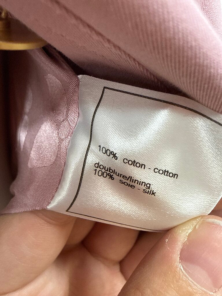Chanel Pink Quartz Vintage Cotton Blazer Spring 2002 (As Is)