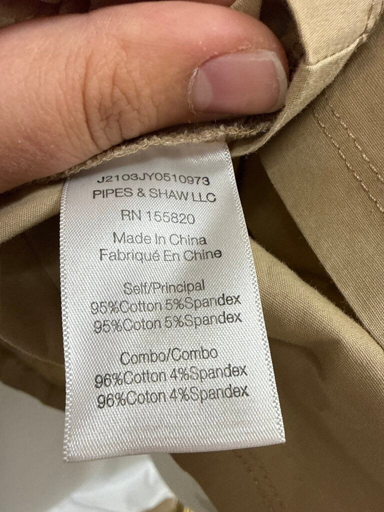 Veronica Beard White and Tan Ruffle Dress