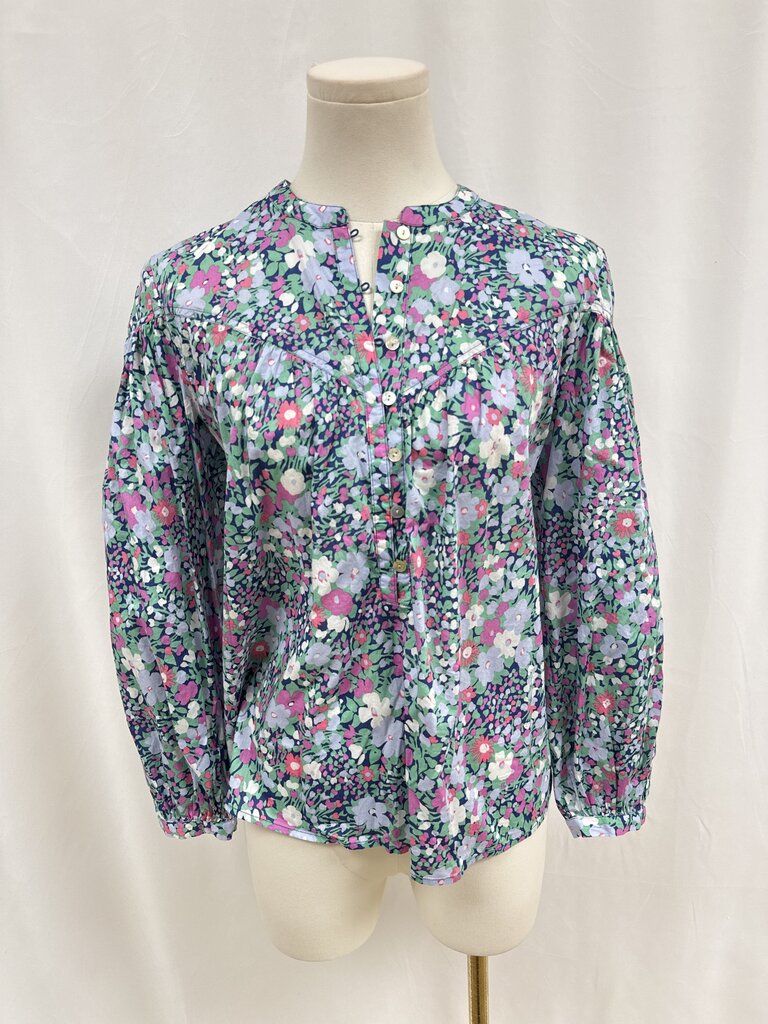 Rails Floral Henley Blouse