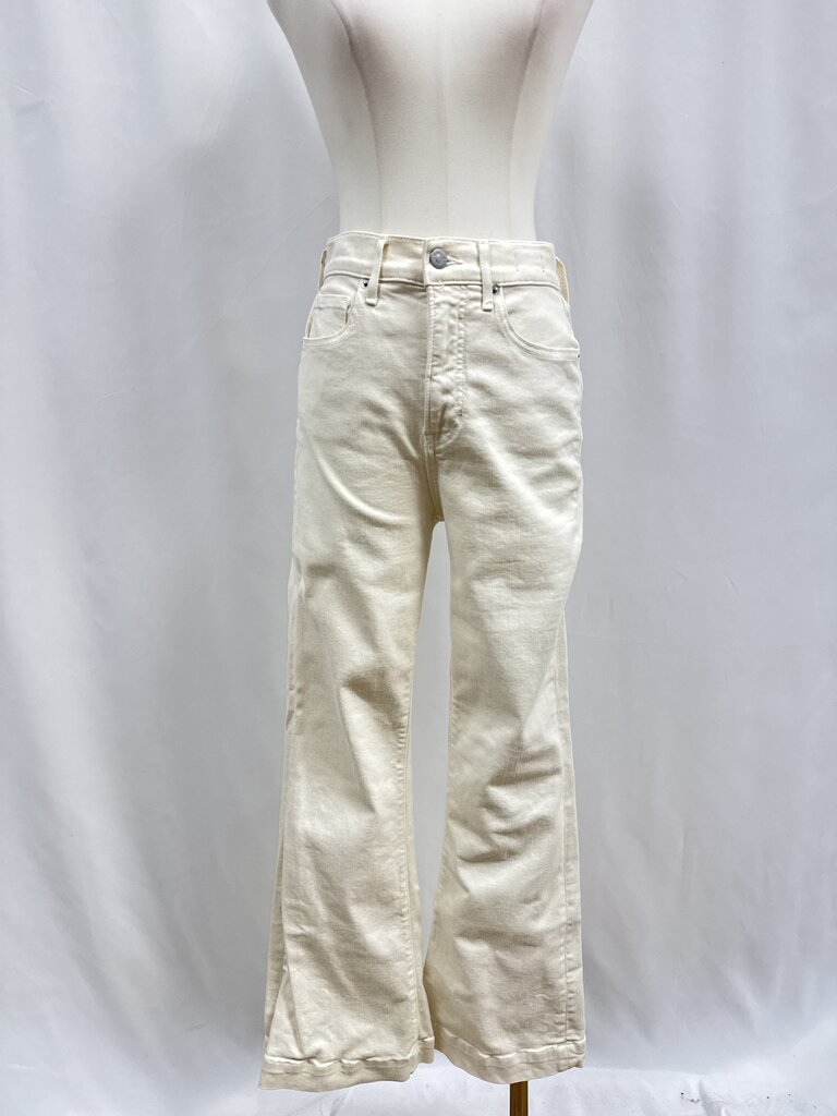 Veronica Beard Ecru Boot Cut Jean