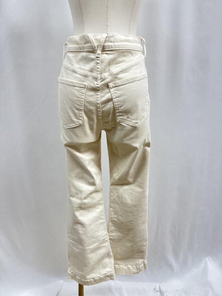 Veronica Beard Ecru Boot Cut Jean