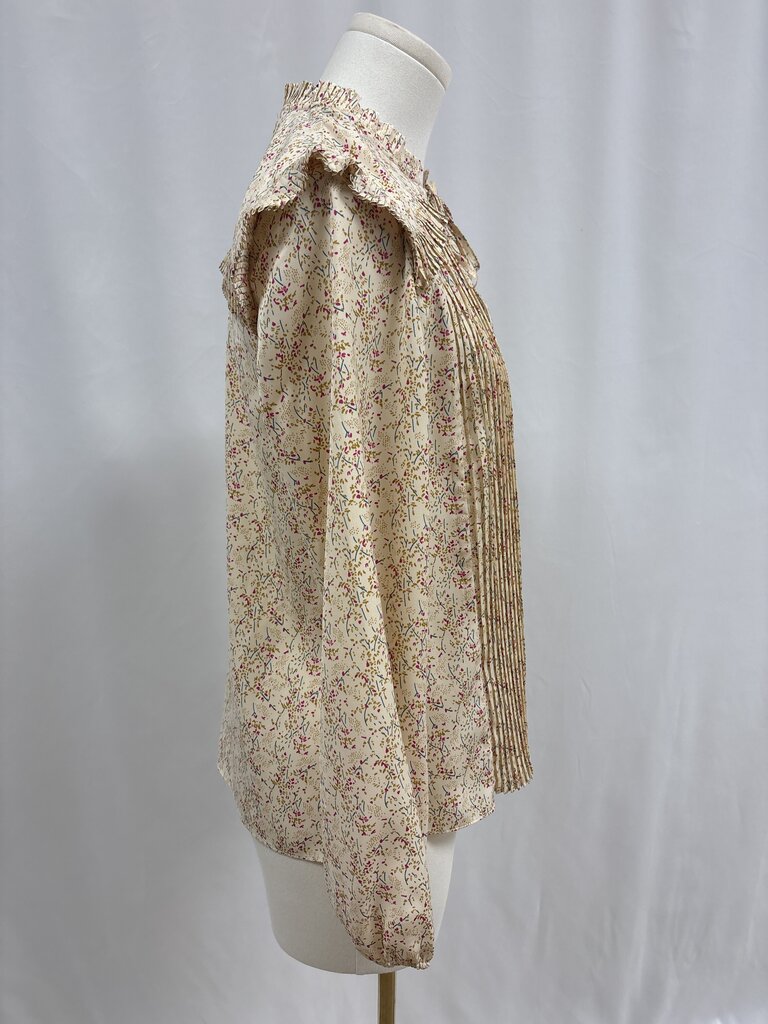 Maje Cream Floral Blouse NWT