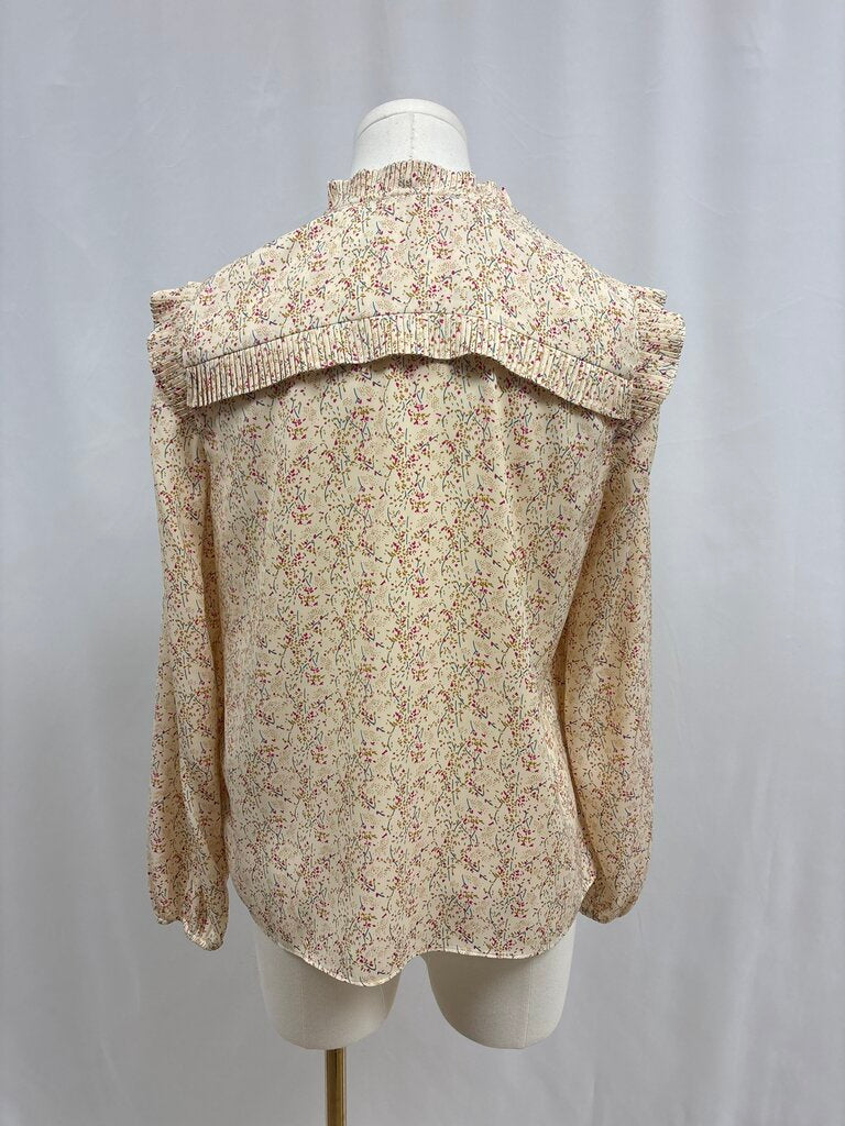 Maje Cream Floral Blouse NWT