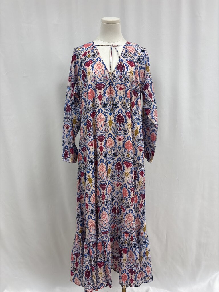Roller Rabbit Pink Ikat Maxi Dress