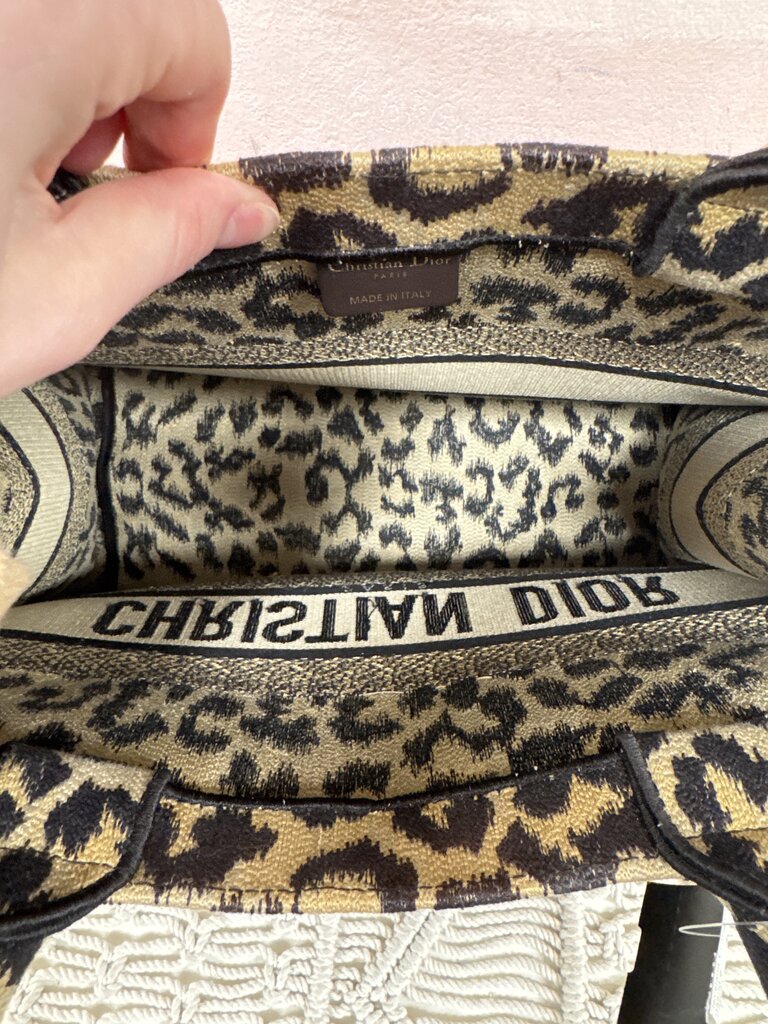 Dior Leopard Canvas Book Tote