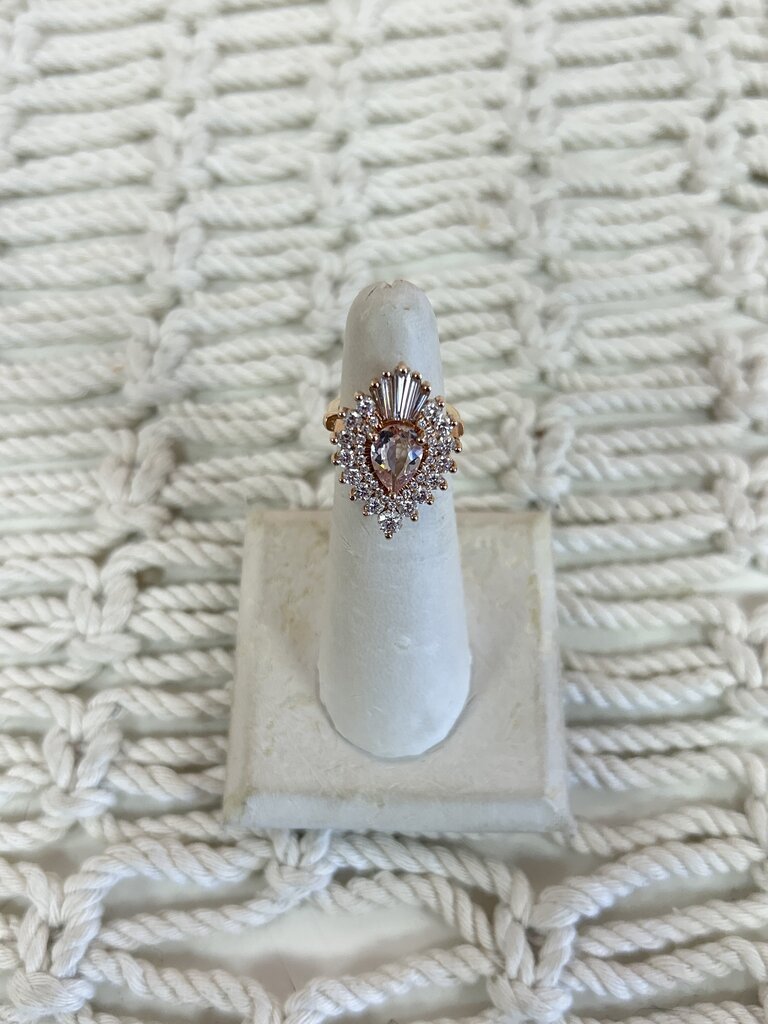*Rose Gold Morganite and Diamond Ring