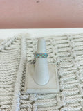 *Opal and Diamond 3 Row Ring