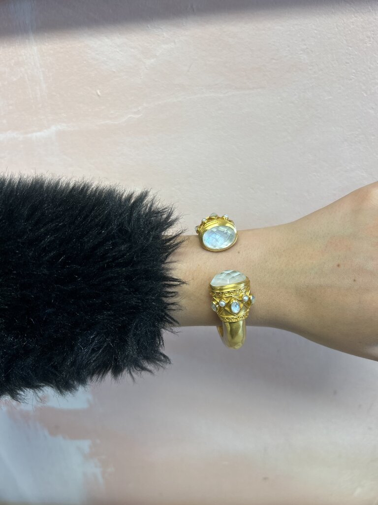 Julie Vos Gold Crystal Cuff w/Dustbag