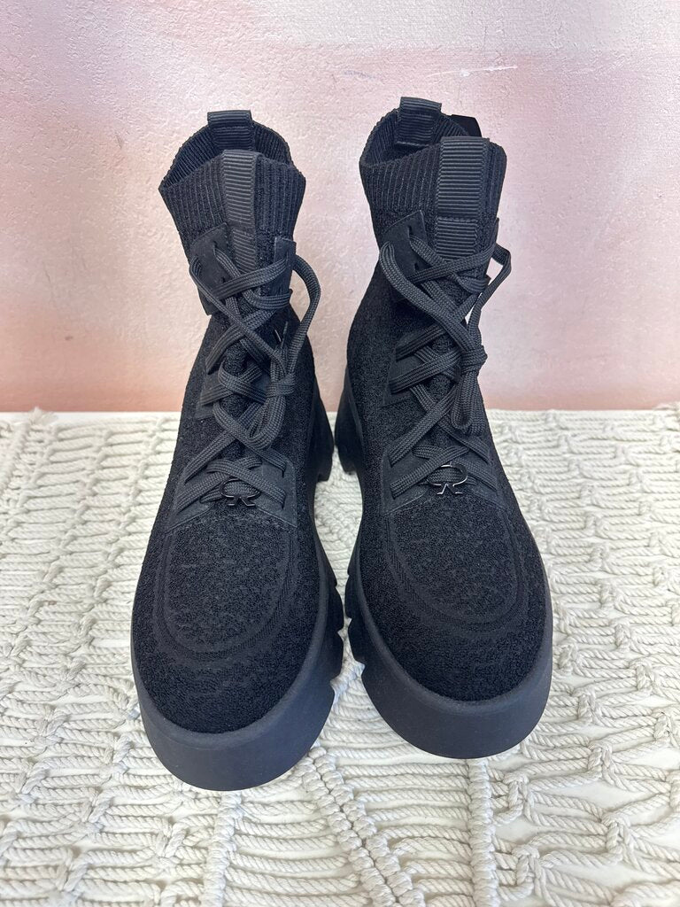 Gianvito Rossi Black Lug Sole Combat Boot