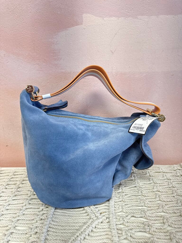 Manu Atelier Light Blue Suede Mini Tote w/Dustbag