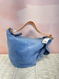 Manu Atelier Light Blue Suede Mini Tote w/Dustbag