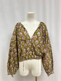 Chan Luu Green Printed Blouse