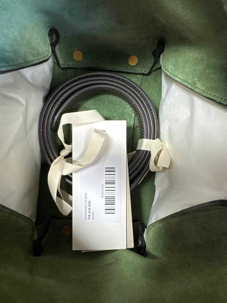 Advene Moss Suede Mini Bucket Bag w/Dustbag