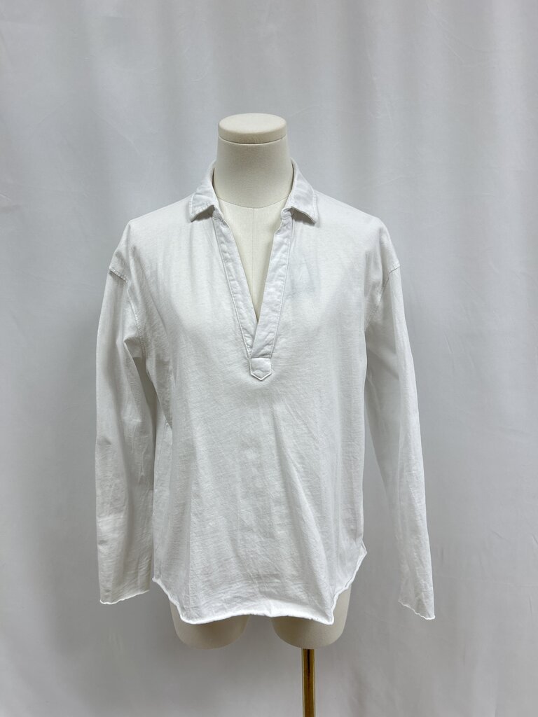 Frank & Eileen White Striped Polo