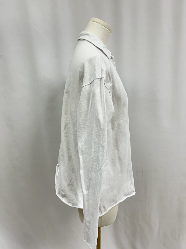 Frank & Eileen White Striped Polo