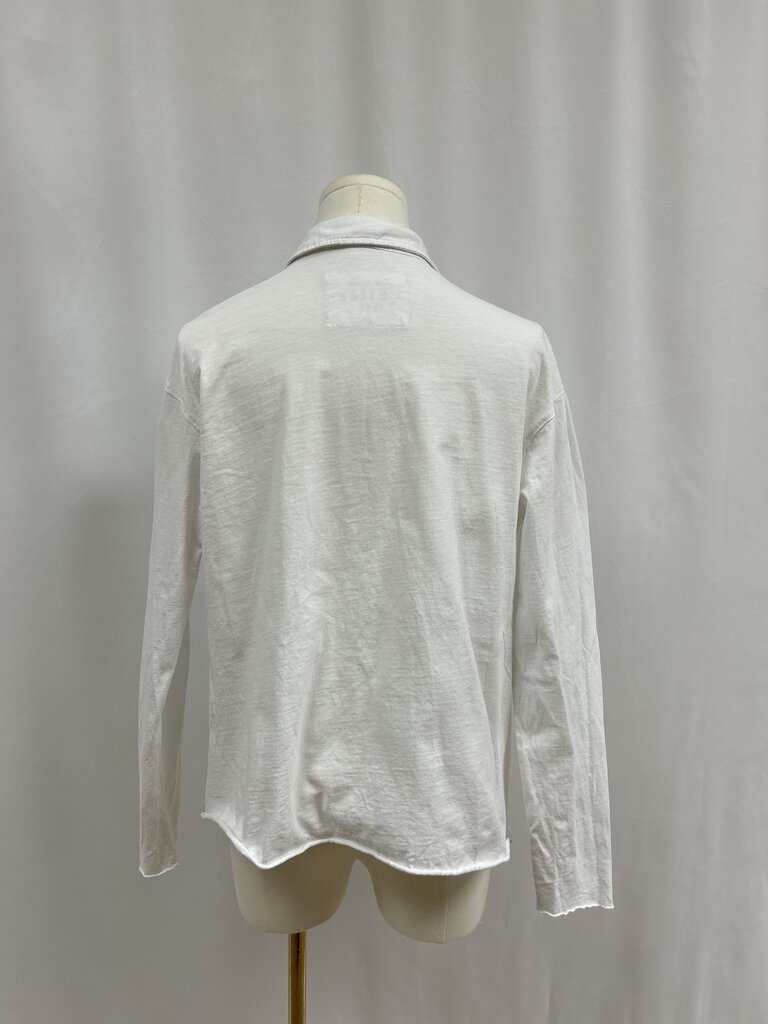 Frank & Eileen White Striped Polo