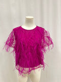 Milly Fuchsia Feather Top
