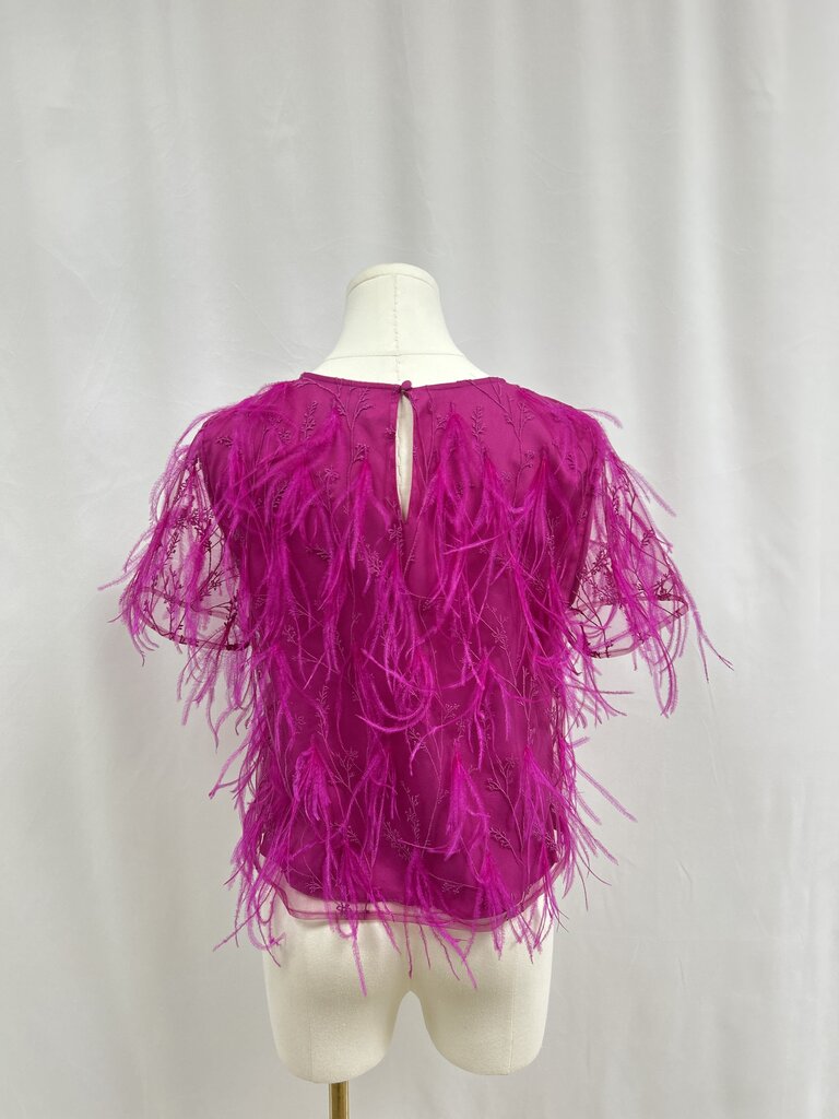 Milly Fuchsia Feather Top