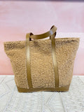 Vanessa Bruno Tan Faux Sherpa Tote