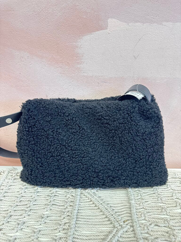 Simon Miller Black Faux Sherpa Shoulder Bag w/Dustbag