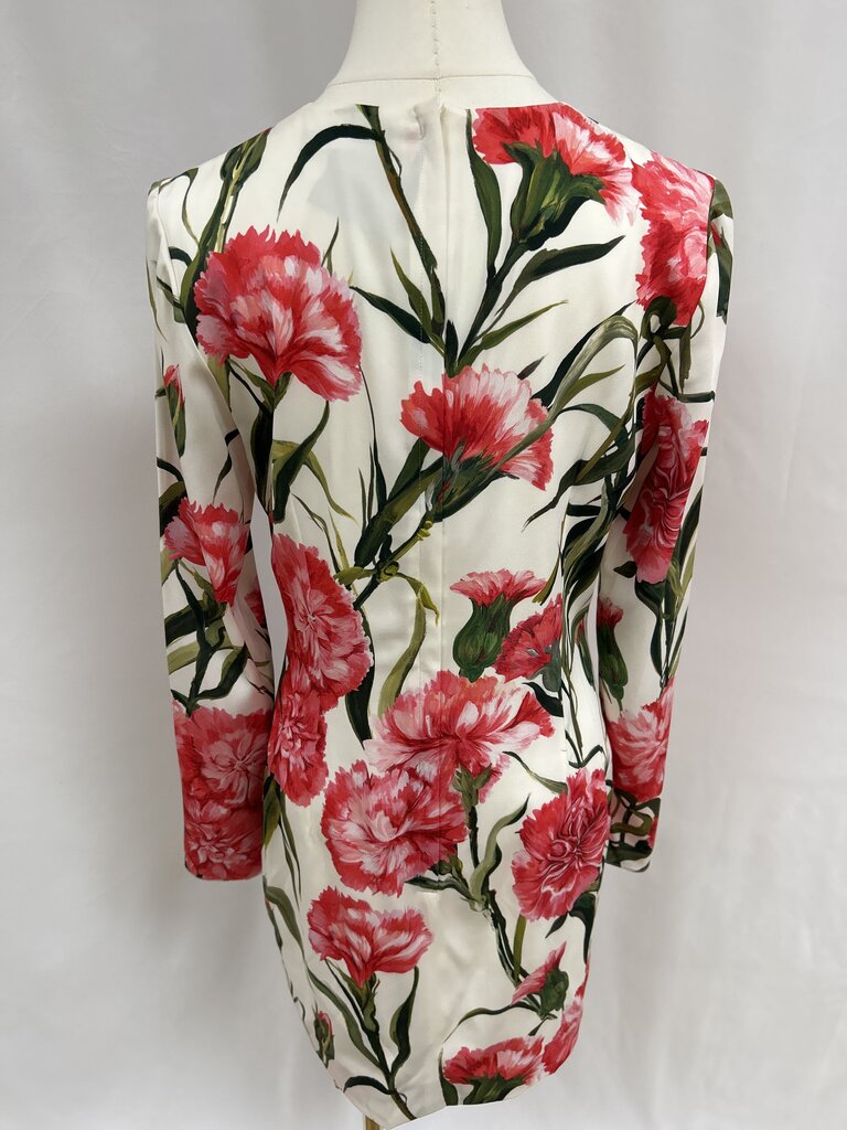 Dolce & Gabbana Pink Carnation Silk Dress NWT