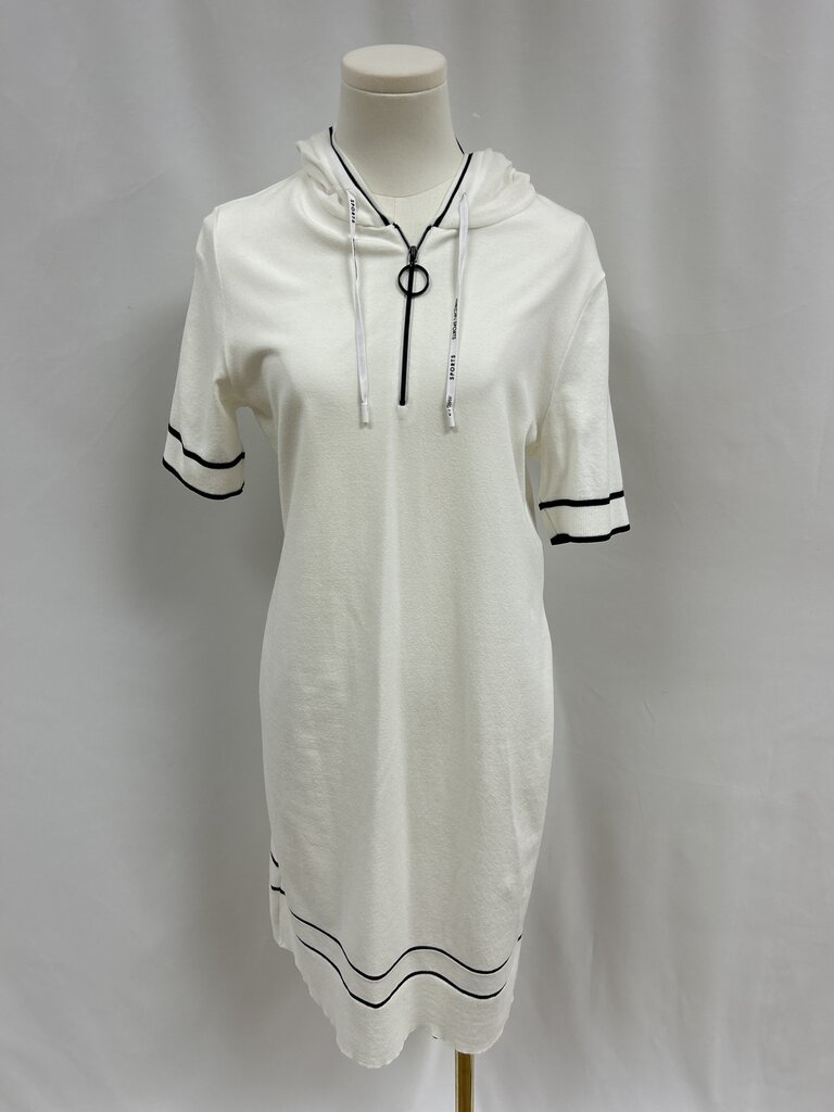MarcCain White Hoodie Dress