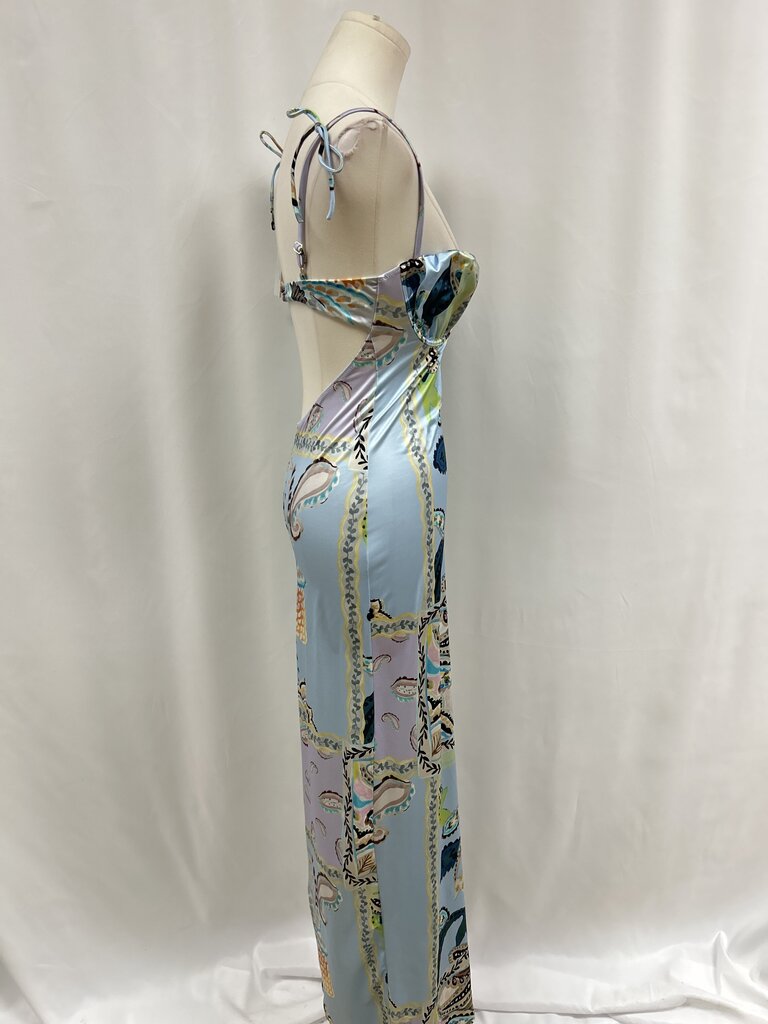 Montce Blue Floral Slip Dress NWT