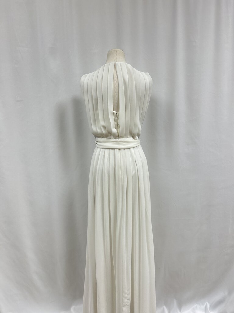 L'Agence White Pleated Grecian Maxi Dress NWT (As Is)