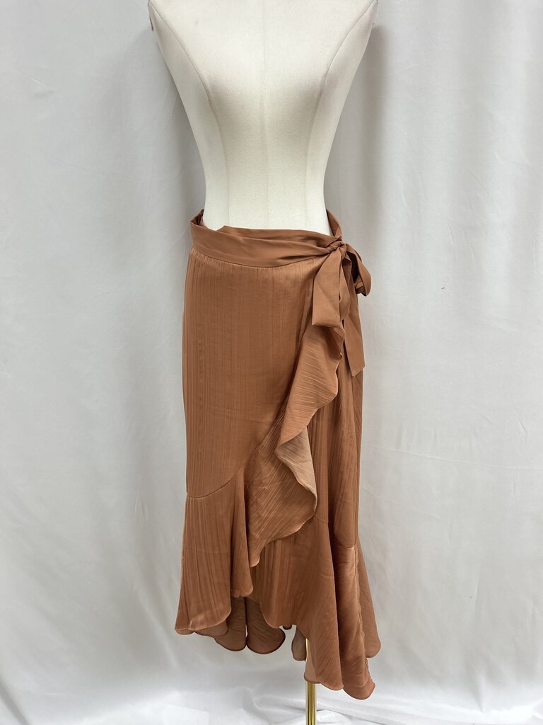 Maeve Copper Wrap Skirt