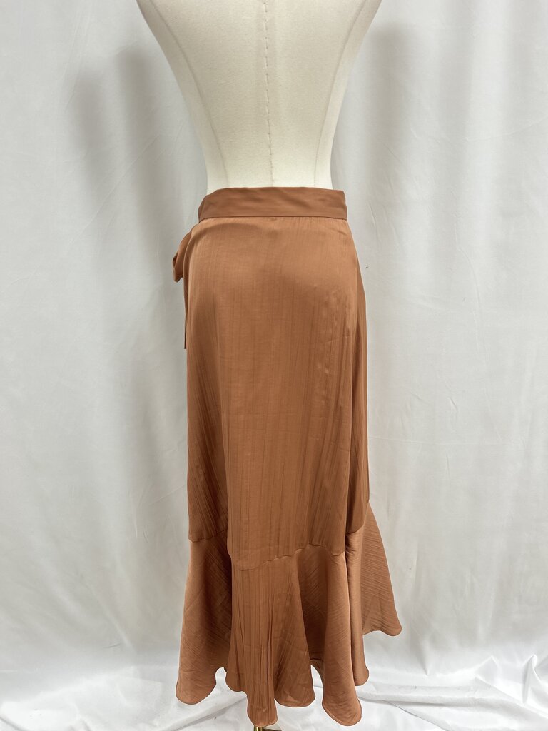 Maeve Copper Wrap Skirt