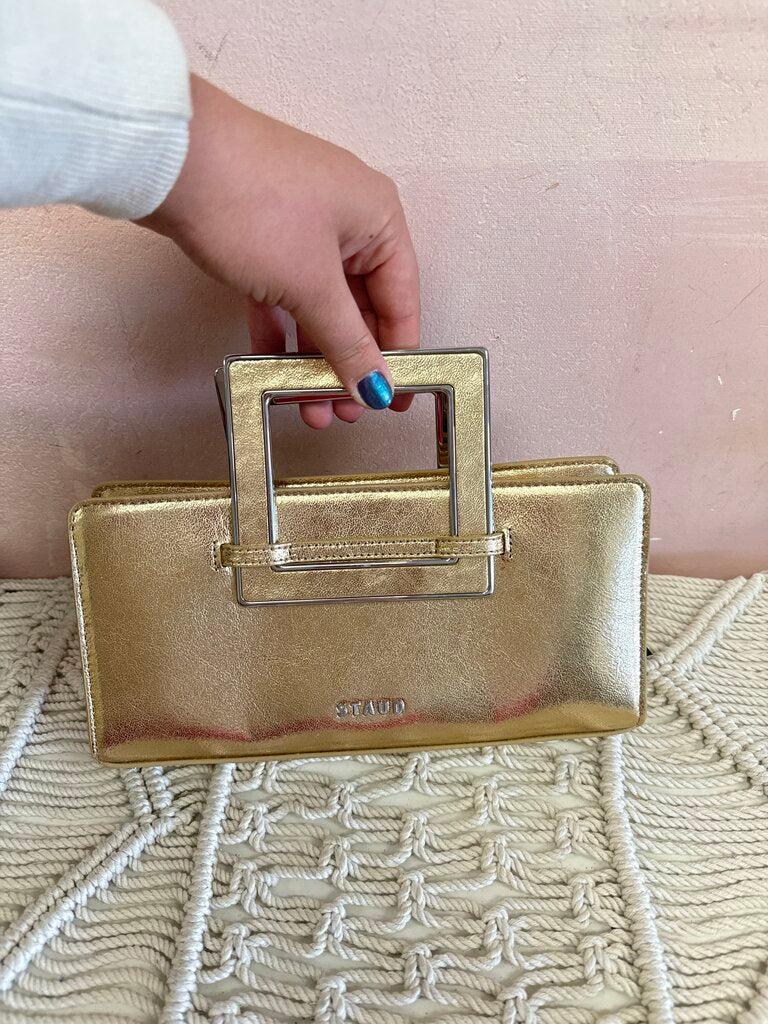 Staud Gold Clutch w/Dustbag