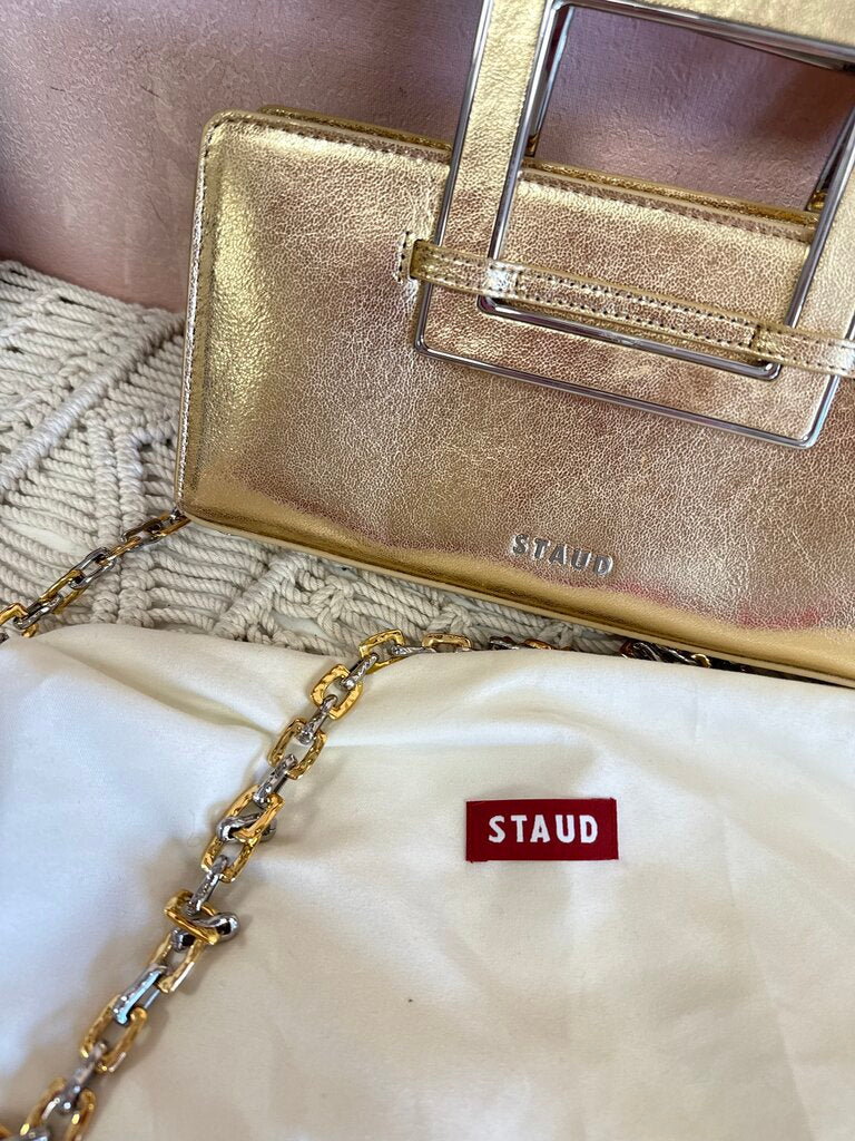 Staud Gold Clutch w/Dustbag