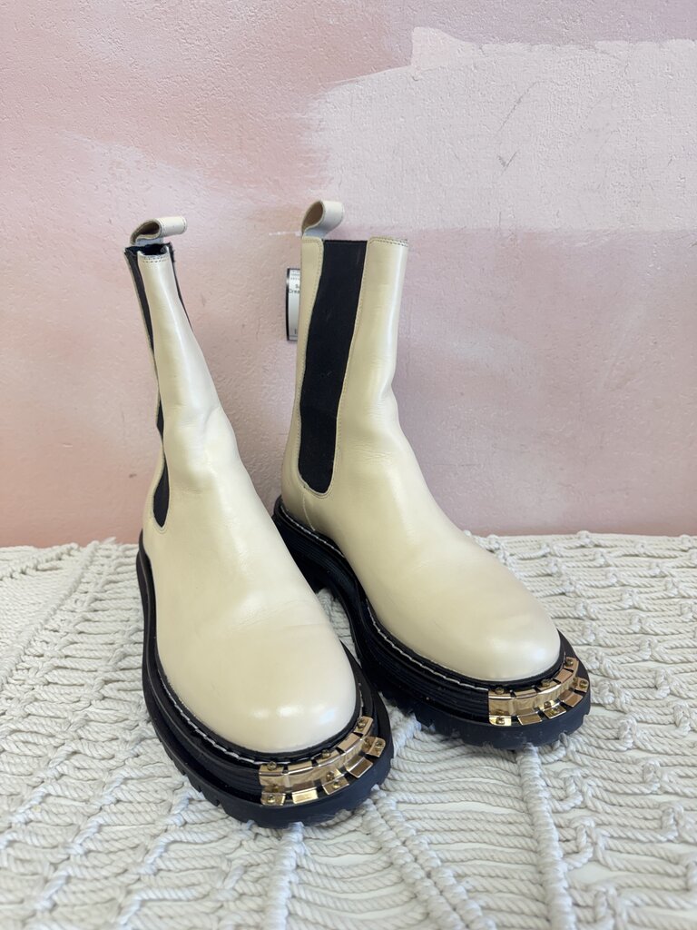 Sandro Cream Boots w/Box