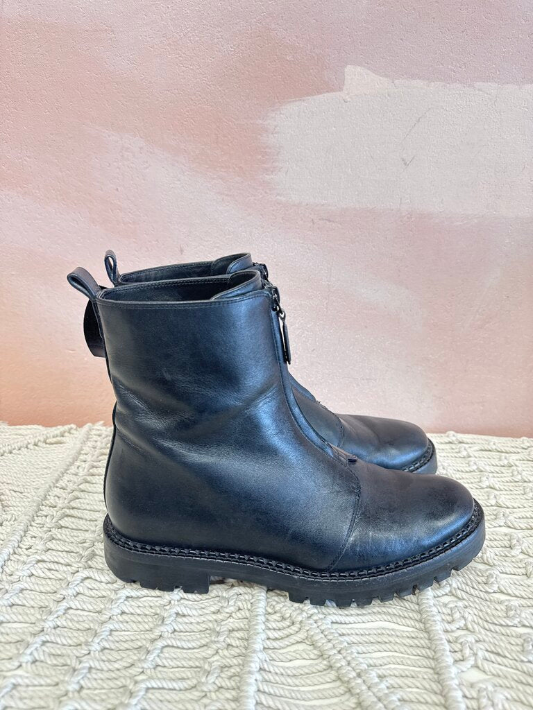 Vince Black Lug Sole Boot