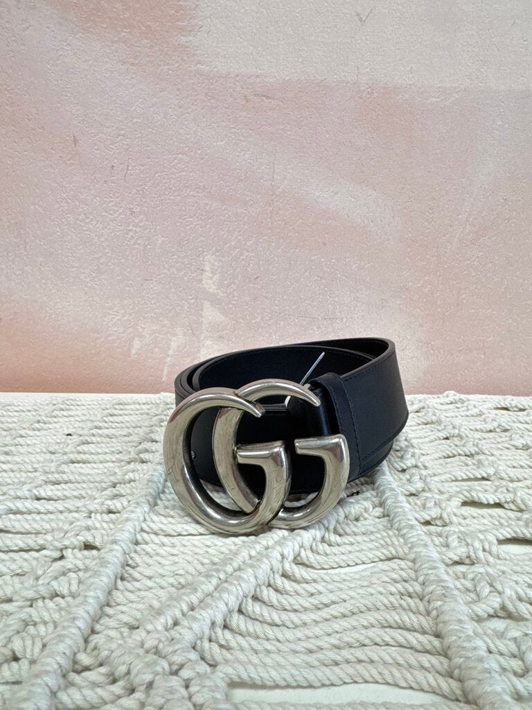 Gucci Black Marmont Wide Belt