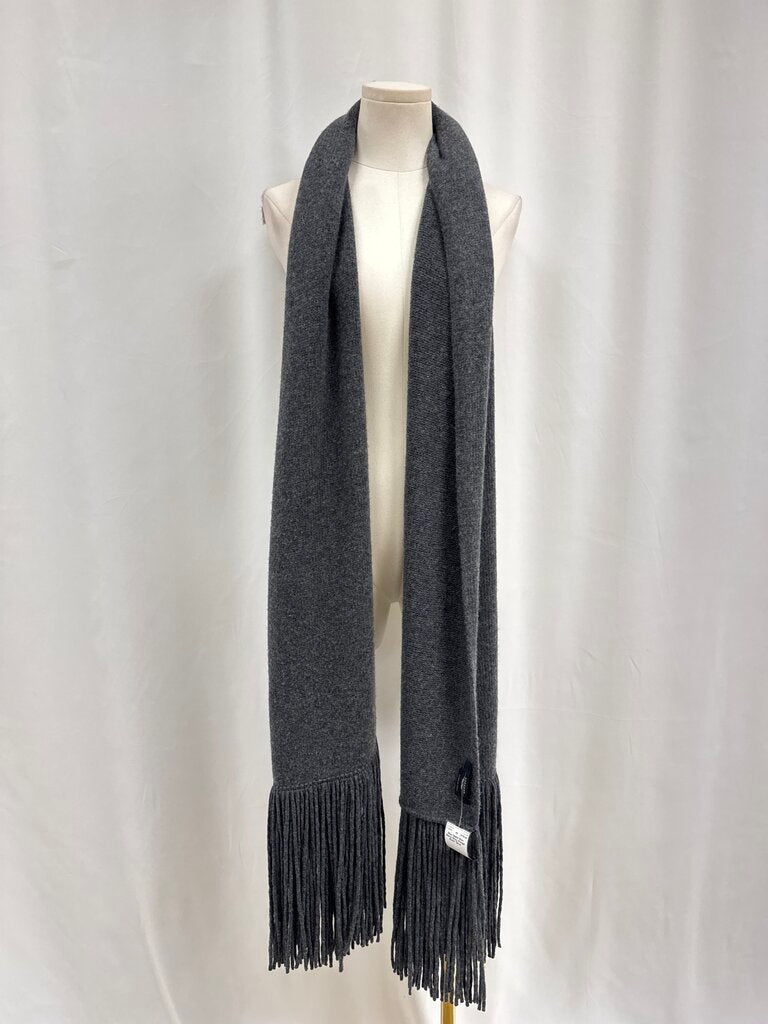 Max Mara Grey Fringe Scarf