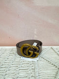 Gucci Taupe Marmont Wide Belt