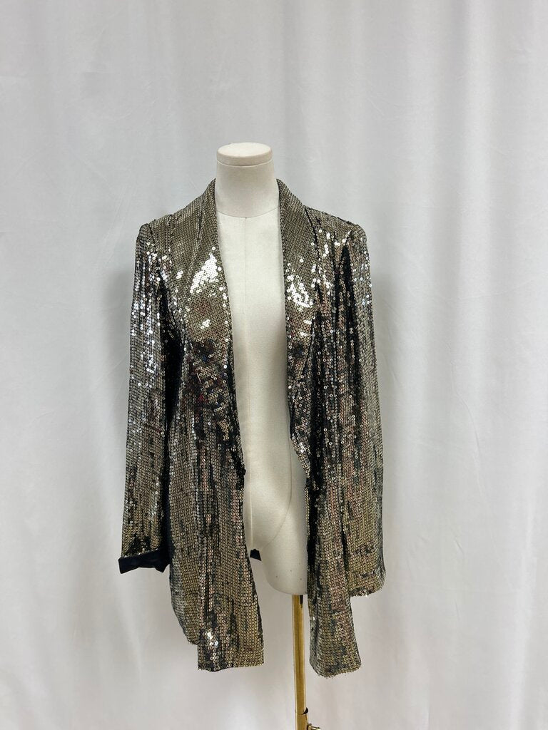 alice + olivia Gold Sequin Blazer