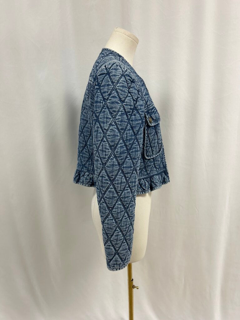 Blank NYC Denim Quilted Cropped Jacket