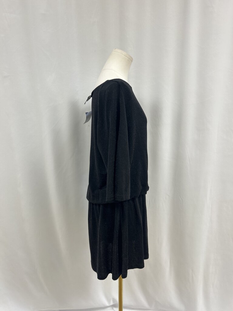 Ganni Black Glitter Dress