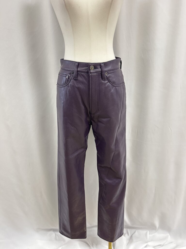 AGOLDE Plum Recycled Leather Straight Pant