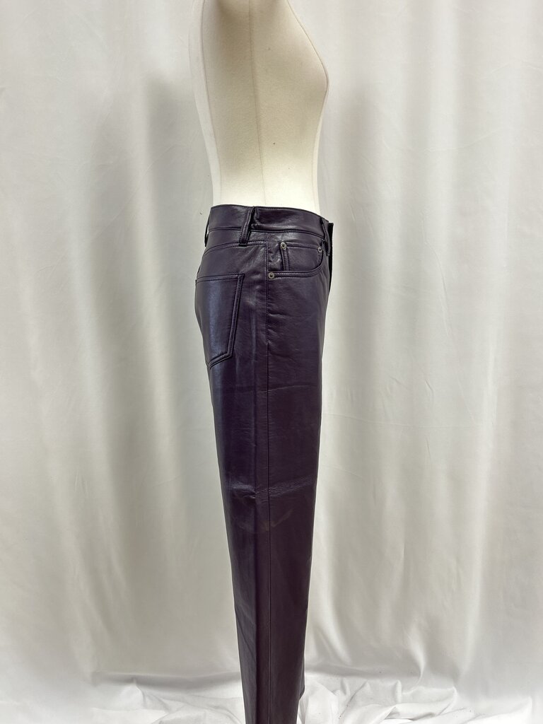 AGOLDE Plum Recycled Leather Straight Pant