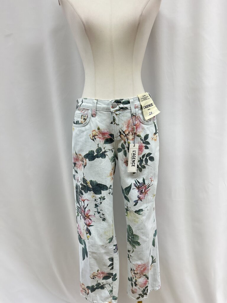 L'Agence Blue Floral Jean NWT