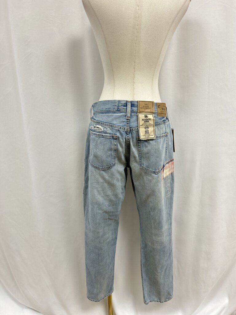 Ralph Lauren Blue Madras Patchwork Jean NWT