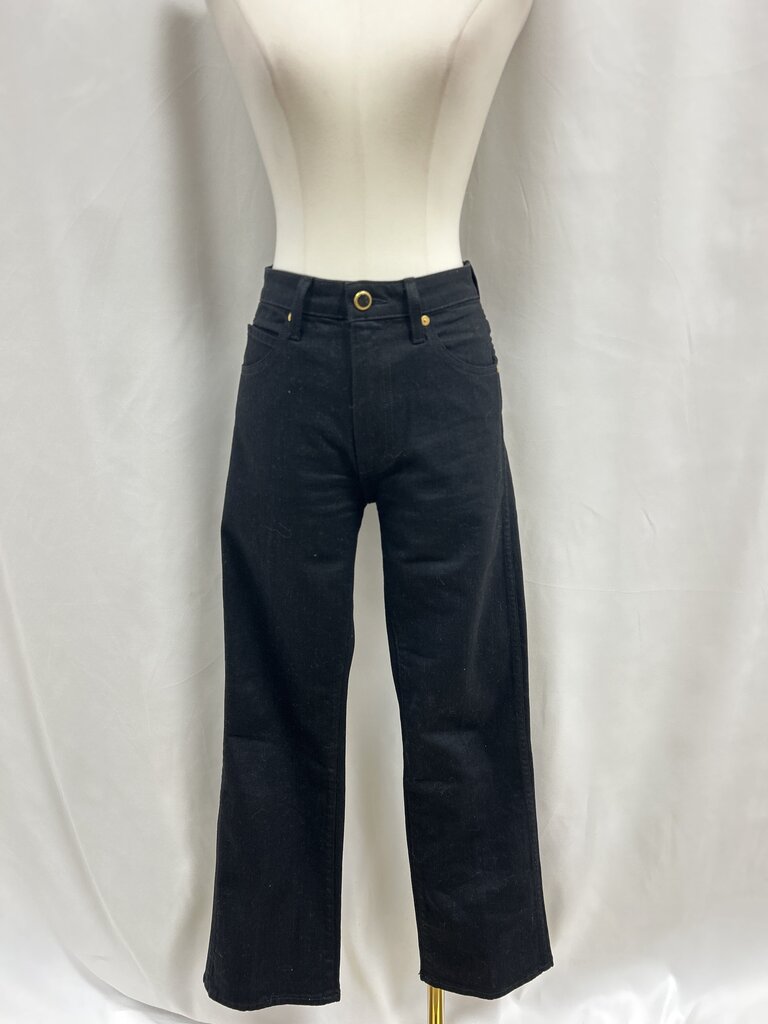 Khaite Black Straight Leg Jean