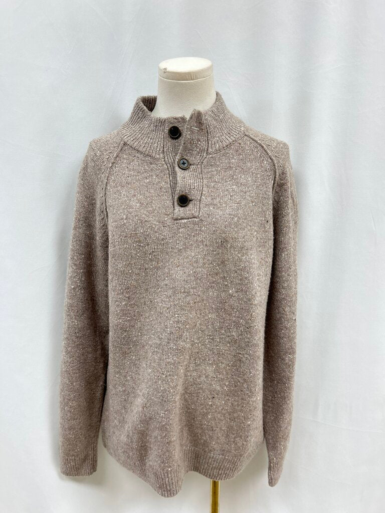 Rails Brown Marled Henley Sweater